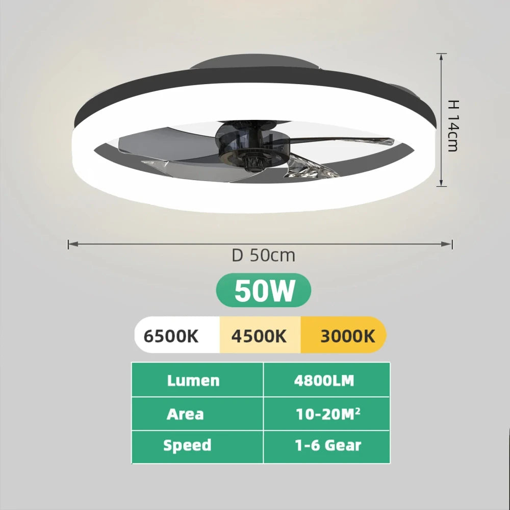Modern Ring Ceiling Fan Lamp
