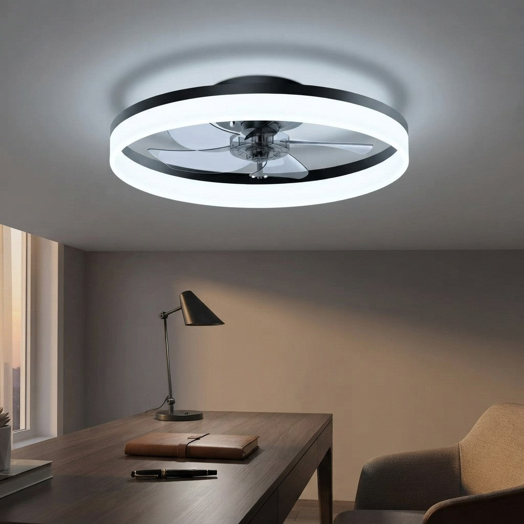 Modern Ring Ceiling Fan Lamp
