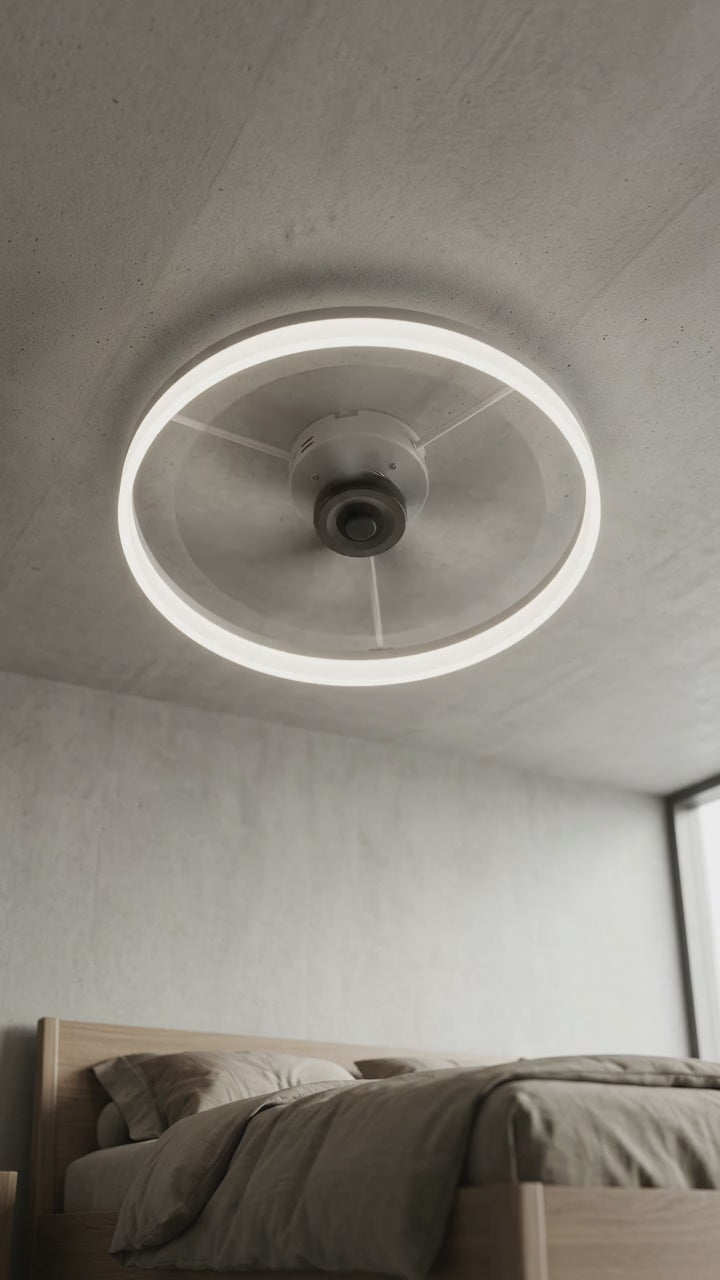 KLIMA - Modern Ring Ceiling Fan Lamp